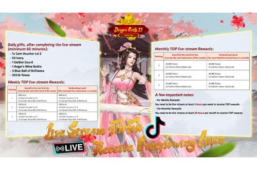 【Event】Live-stream TikTok - Receive Overflowing Gifts